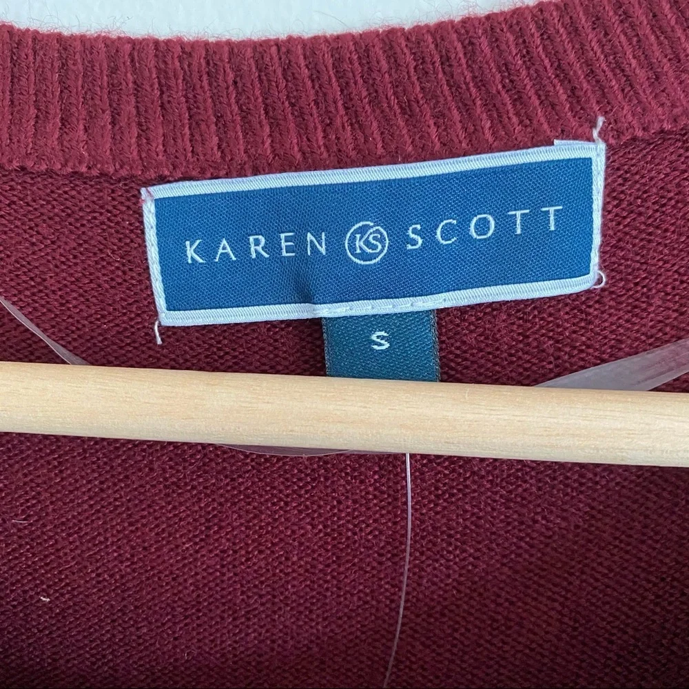 Karen Scott Button Shoulder Sweater